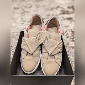 Burberry Beige Women's Slip-On Sneakers